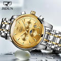 Herrenuhr Top Luxusmarke JSDUN 8750 Herren Automatische Mechanische Armbanduhr Wasserdichte Auto Chronograph Zeituhr